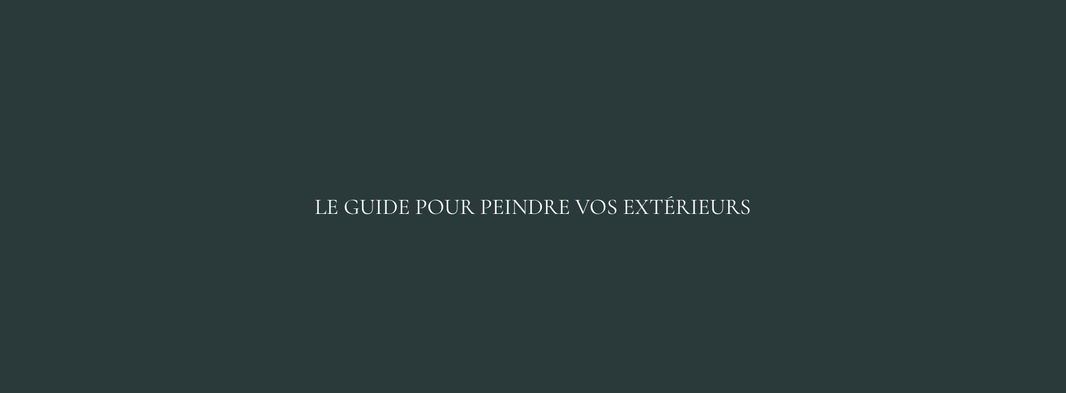 LE GUIDE POUR PEINDRE VOS EXTÉRIEURS