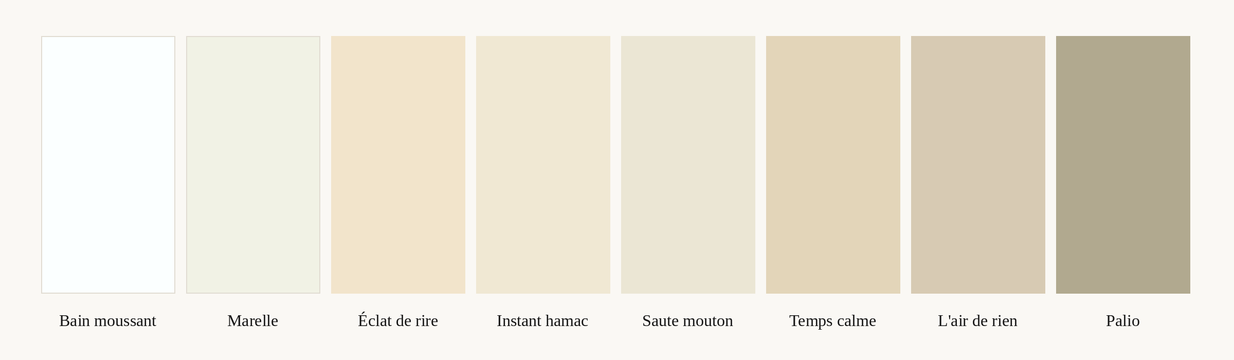 Les Blancs, Écrus, Beiges & Greige