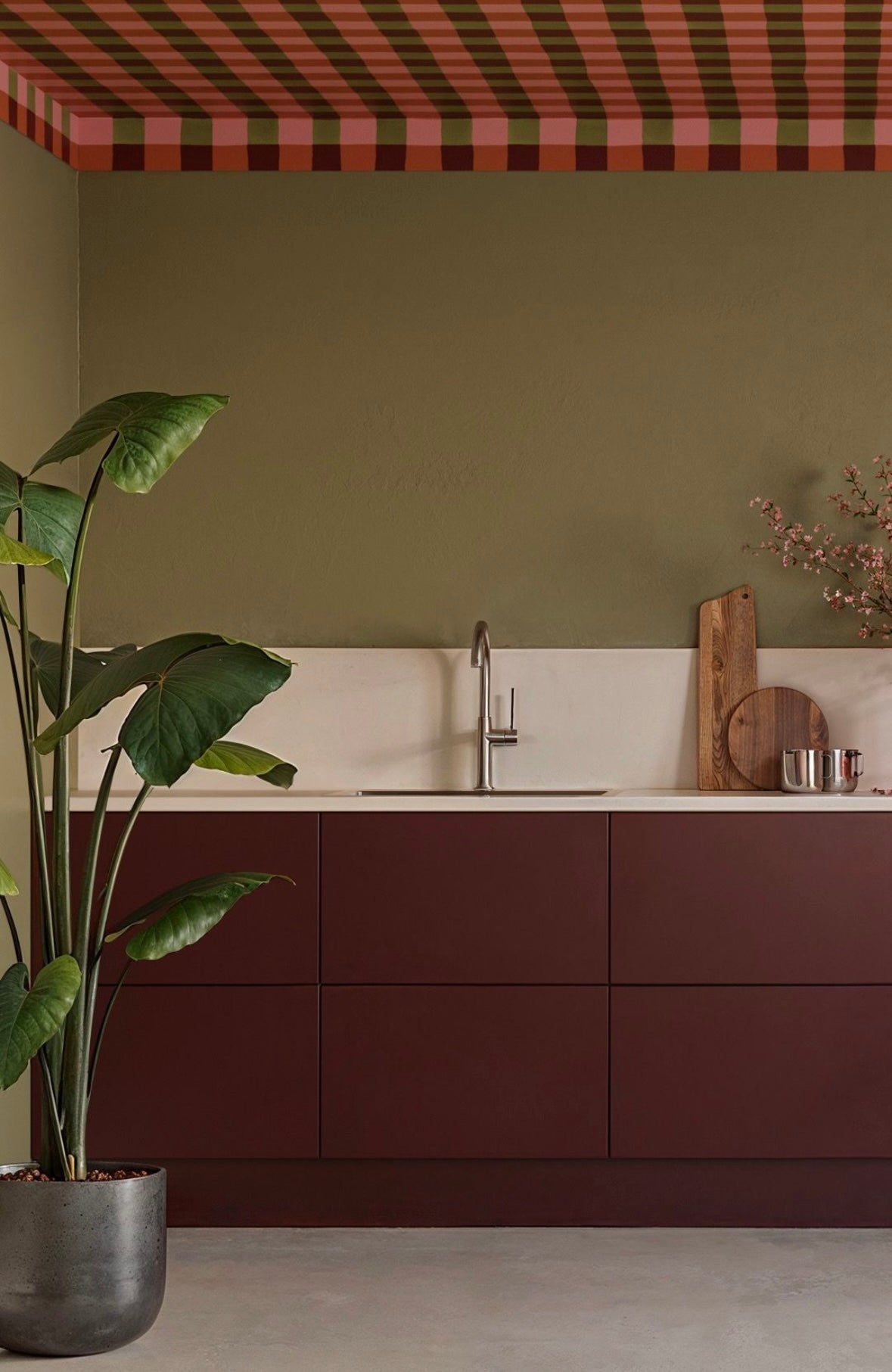 Echec et mat - bordeaux-Papier Peint-Bilboquet Deco