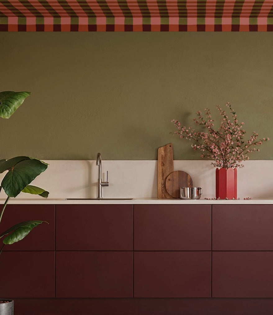 Echec et mat - bordeaux-Papier Peint-Bilboquet Deco