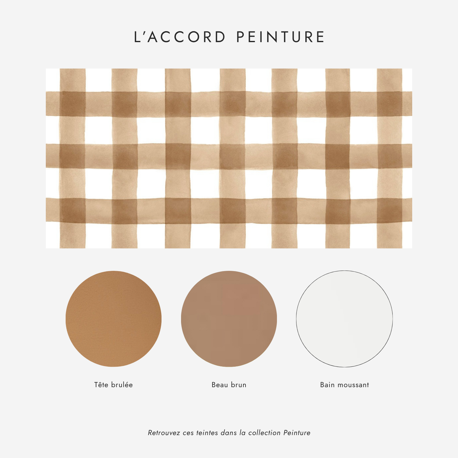 L'accord peinture pour le papier peint Echec et mat Rose : trois teintes Bilboquet à associer