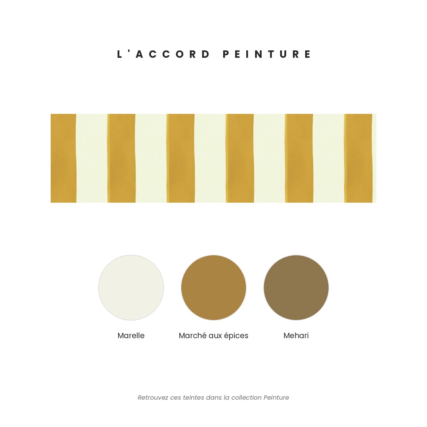 Accord peinture pour la frise Cabine de plage Ocre — Marelle, Marché aux épices et Mehari.