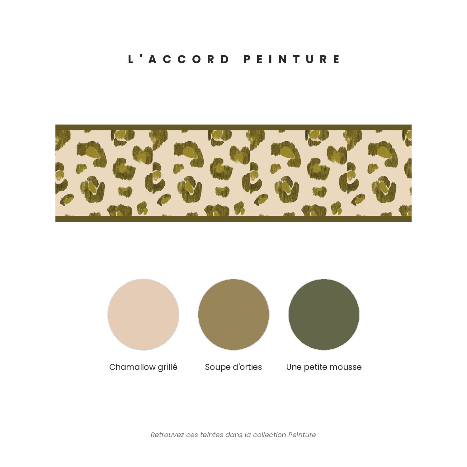 Accord peinture pour la frise Esprit Graou Kaki — Chamallow grillé, Soupe d'orties et Une petite mousse.