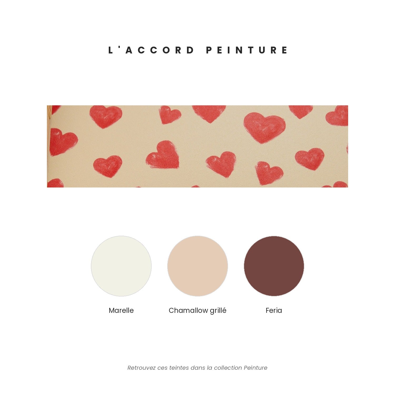 Accord peinture pour la frise Famille nombreuse — Marelle, Chamallow grillé et Feria.