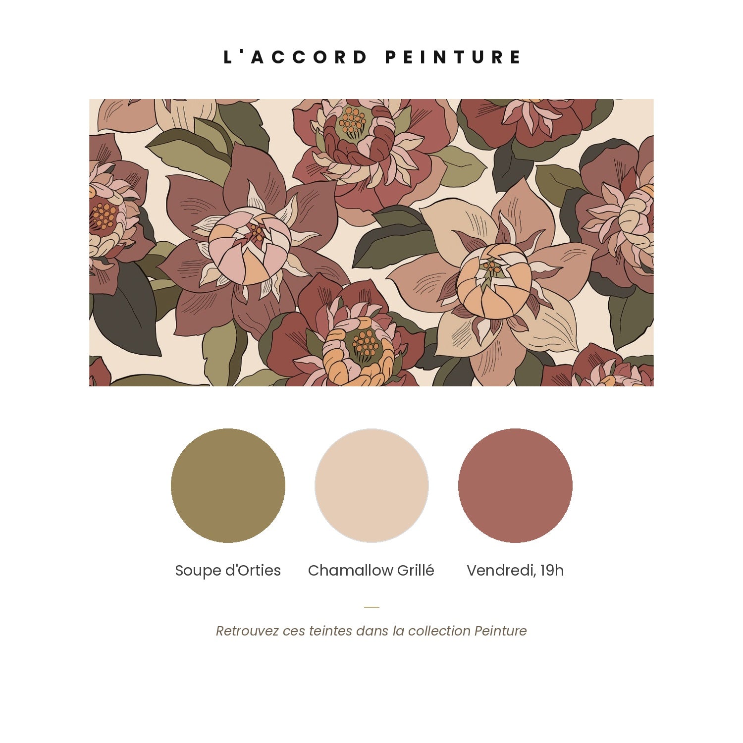 Accord peinture pour le papier peint Hippie — Soupe d'Orties, Chamallow Grillé et Vendredi, 19h