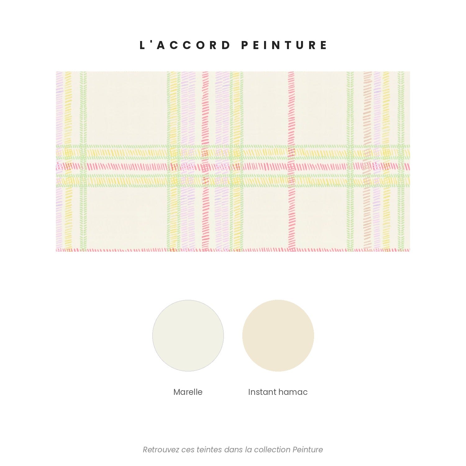 Accord peinture pour le papier peint Trait d'union pop — Marelle et Instant hamac