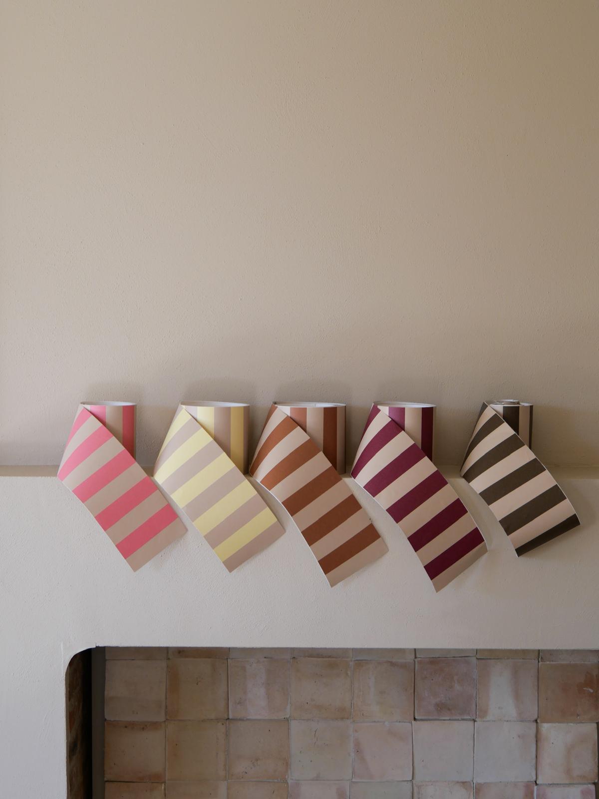 Frise Tempo Kaki présentée aux côtés des autres frises de la collection — Bilboquet Déco