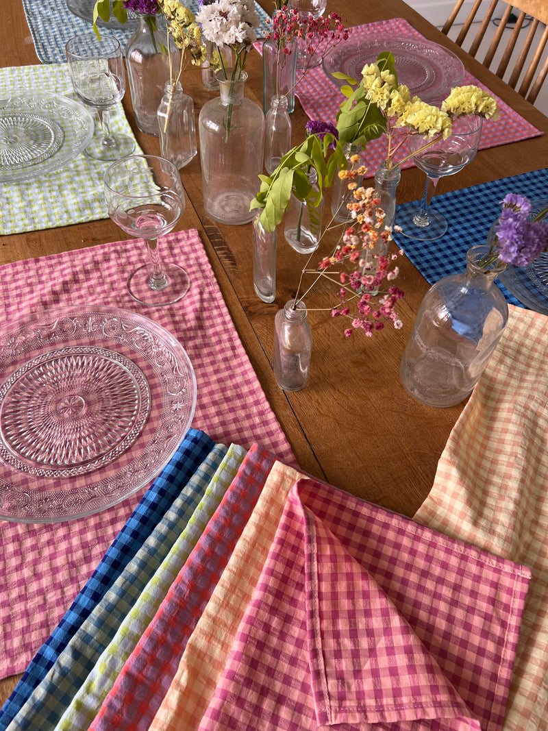 Serviettes de table " Un petit creux " - Lot de 6 couleurs
