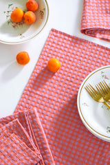 Serviettes de table " un petit creux " - Vichy Lilas
