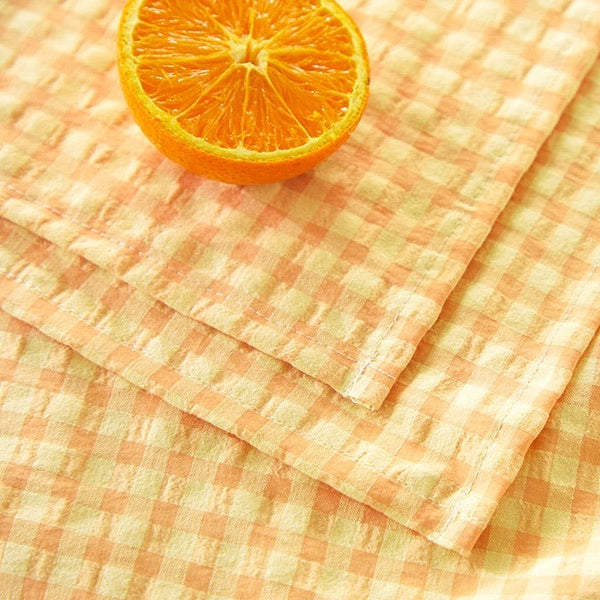 Serviettes de table " un petit creux " - Vichy Citron
