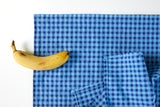Serviettes de table " un petit creux " - Vichy Bleuet