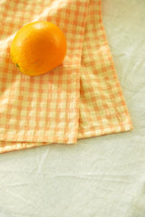 Serviettes de table " un petit creux " - Vichy Citron