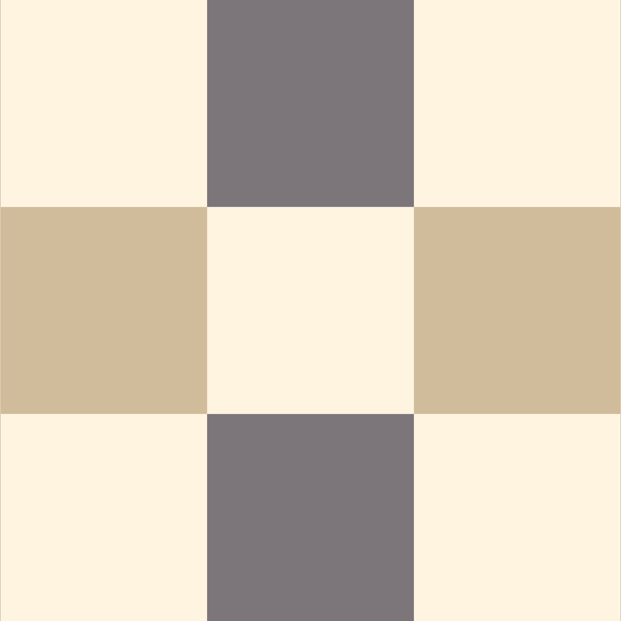 Motif à carreaux écru, sable doré et ardoise — échantillon de la frise adhésive Cadence Camel & Ardoise Bilboquet Déco