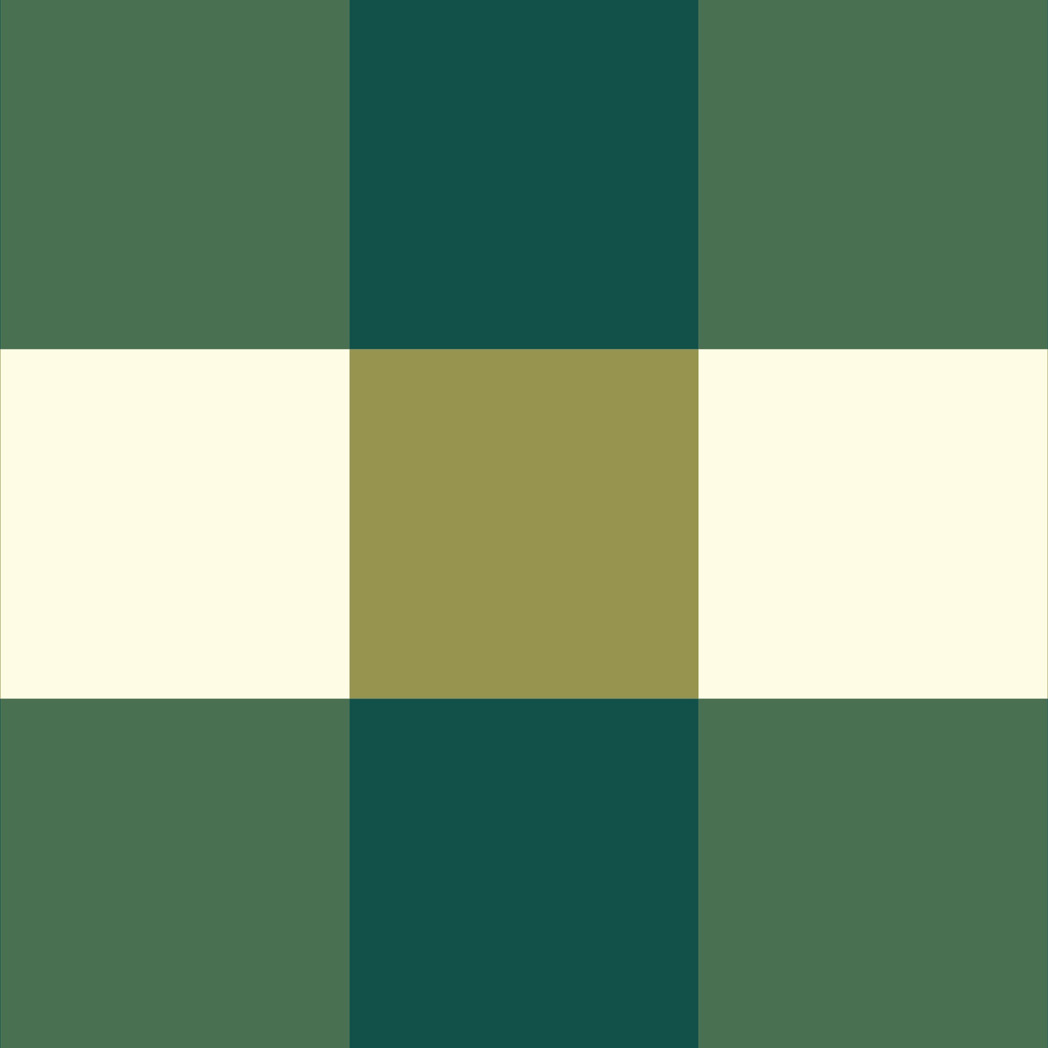 Motif à carreaux vert sapin, vert mousse et écru — échantillon de la frise adhésive Cadence Vert Bilboquet Déco