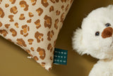 Housse de coussin carré " lève-tard " - Léopard camel