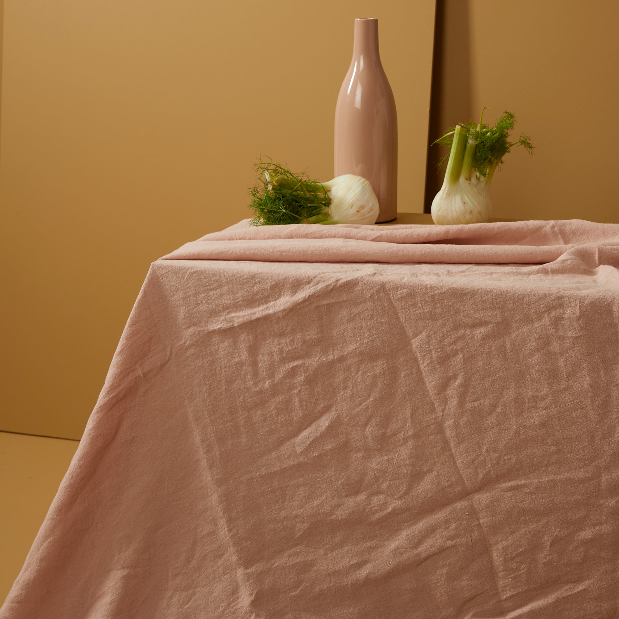 Nappe " à taaable ! " - Rose poudré-linge de maison-Bilboquet Deco