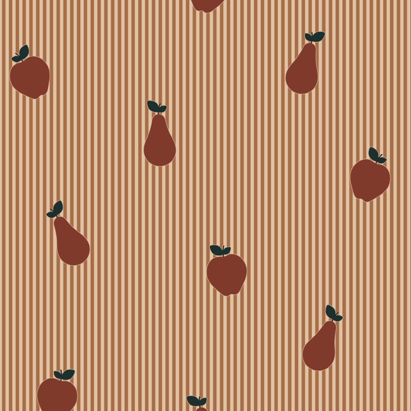 Echantillon - papier peint "Bonne poire - marron"