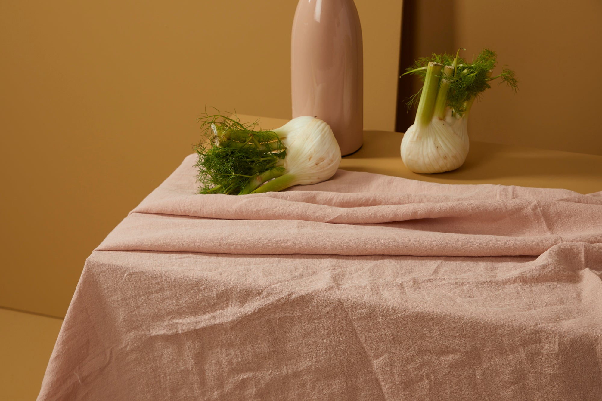 Nappe " à taaable ! " - Rose poudré-linge de maison-Bilboquet Deco