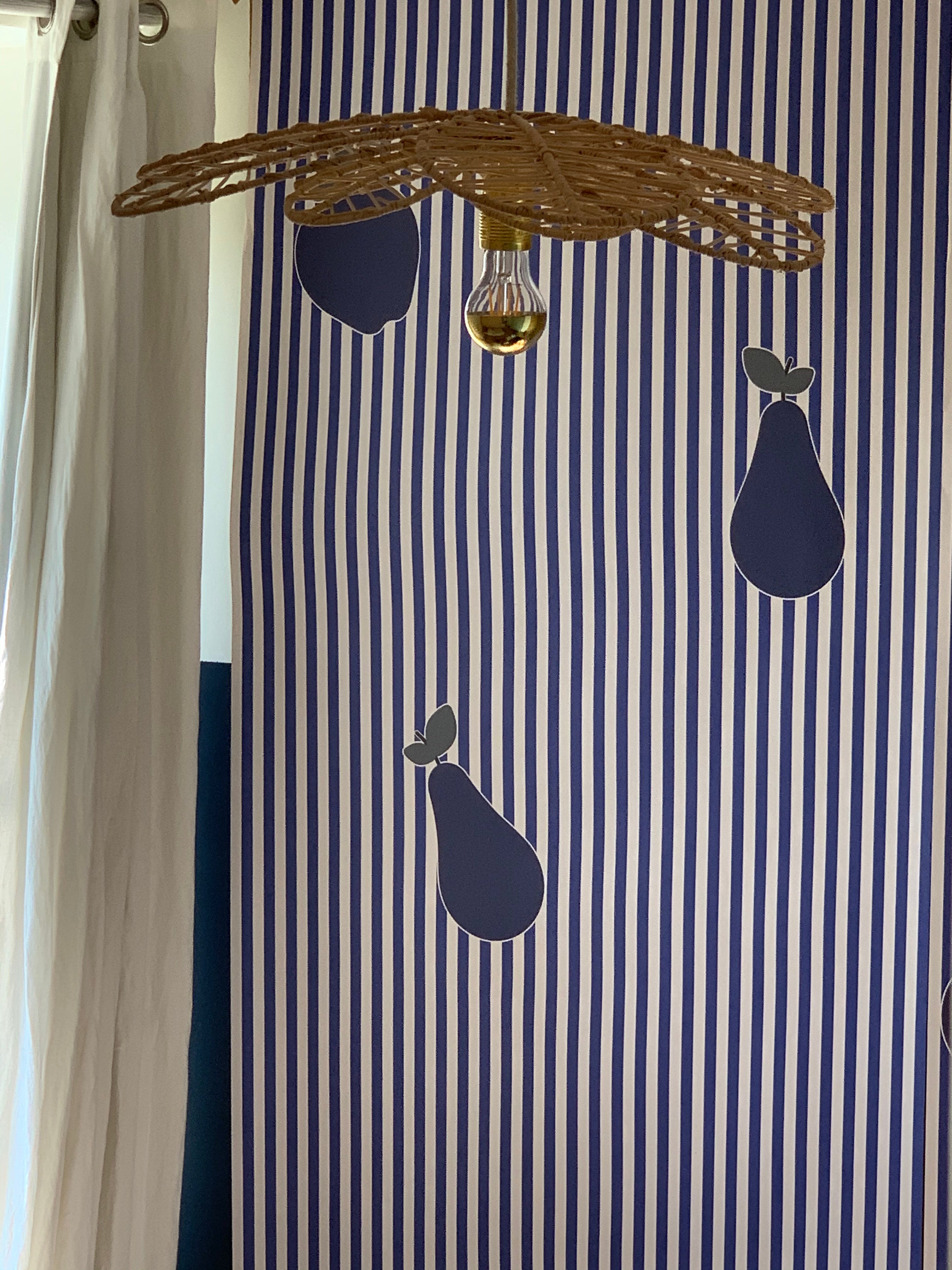 Bonne poire - bleu-Papier Peint-Bilboquet Deco